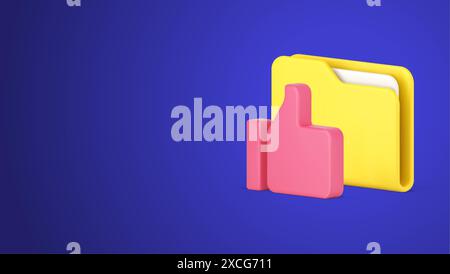 Paper folder document archive form success storage cyberspace send receive realistic 3d icon vector illustration. Database electronic technology manag Stock Vector