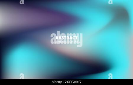 Bright blue and dark purple holographic background. Abstract violet and blue liquid gradient creative banner. Blurred soft blend color gradation Stock Vector
