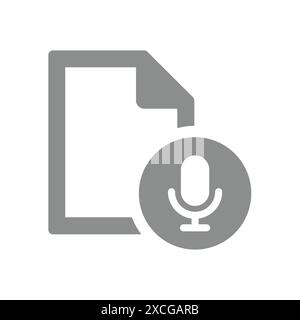 Audio file vector icon. Voice message or document symbol. Stock Vector