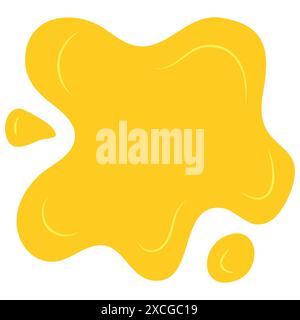 Yellow splash on a white background. Vector illustration Stock Vector