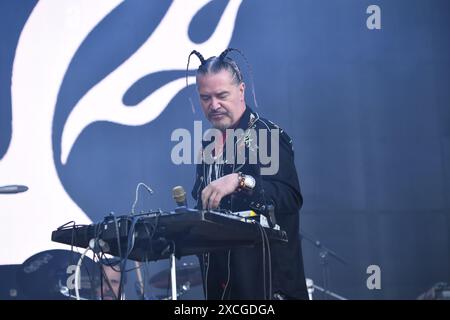 DERBY, ENGLAND - JUNE 14: Mike Patton of ‘Mr Bungle’ performing at Download Festival, Donington Park on June 14, 2024 in Derby, England.CAP/MAR ©MAR/C Stock Photo