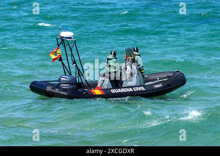 Gijon, Spain - May, 24, 2024: Two Spanish National Police riders on ...