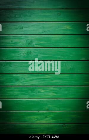Dark green painted wooden plank texture for background Stock Photo