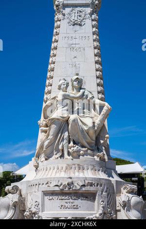 Monument du Centenaire (Centenary Monument) on Promenade des Anglais on seafront of Nice, French Riviera, Côte d'Azur, Provence, France Stock Photo