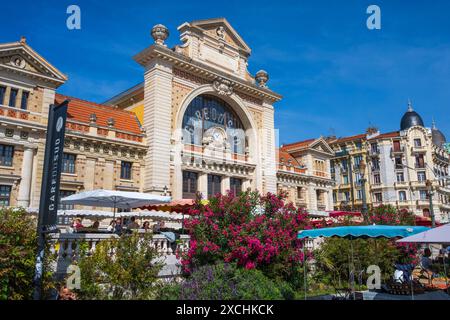 Former railway station Gare du Sud building on Avenue Malaussena in Liberation District of Nice, French Riviera, Côte d'Azur, Provence, France Stock Photo