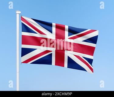 Waving flag. British national flag illustration Stock Photo