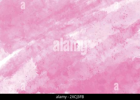 Abstract hand painted pink watercolor texture background Stock Vector