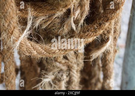 Closeup ship's rope texture Stock Photo - Alamy