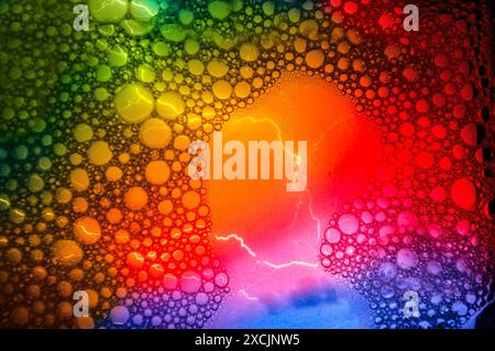 Abstract background with colorful bubbles. Stock Photo