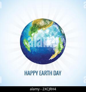 Happy earth day concept for saving planet background Stock Vector