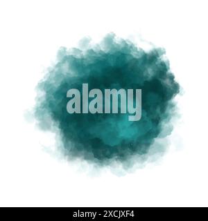 Modern dark green splash watercolor background Stock Vector
