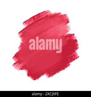 Red pink brush stroke watercolor design Stock Vector