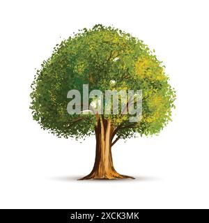 Beautiful green landscape tree design Stock Vector Image & Art - Alamy