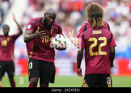 Frankfurt, Germany. 17th June, 2024. Romelu Lukaku of Belgium during the UEFA Euro 2024 match between Belgium and Slovakia, Group E date 1, played at Frankfurt Arena on June 17, 2024 in Frankfurt, Germany. (Photo by Bagu Blanco/Sipa USA) Credit: Sipa USA/Alamy Live News Stock Photo