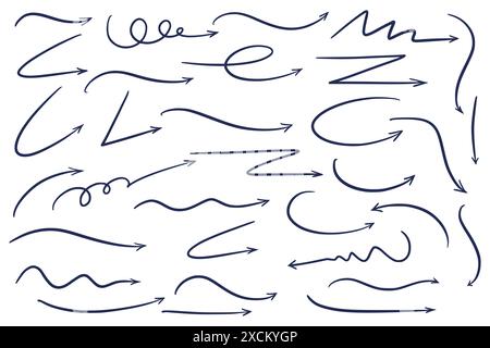 Modern different arrows set design Stock Vector