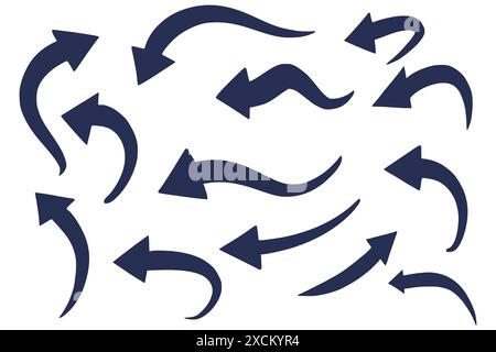 Modern different arrows set design Stock Vector