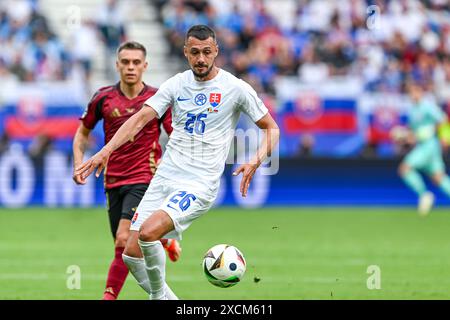 Frankfurt, Germany. 17th June, 2024. during a soccer game between the national teams of Belgium, called the Red Devils and Slovakia on the first matchday in Group E in the group stage of the UEFA Euro 2024 tournament, on Monday 17 June 2024 in Frankfurt, Germany . Credit: sportpix/Alamy Live News Stock Photo