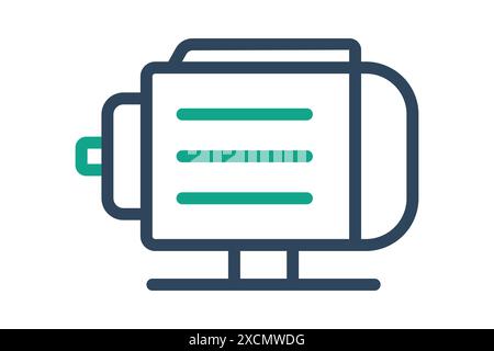 Water pump icon. icon related to pumping. line icon style. pumping elements vector illustration Stock Vector