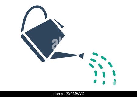 watering can icon. icon related to watering. line icon style. watering elements vector illustration Stock Vector