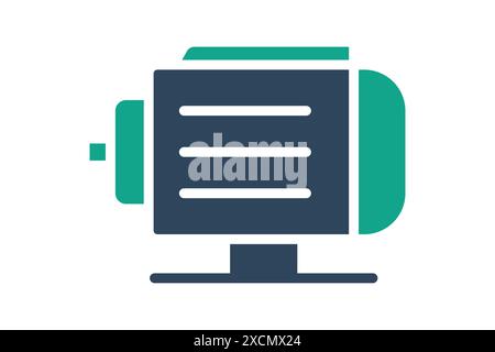 Water pump icon. icon related to pumping. solid icon style. pumping elements vector illustration Stock Vector