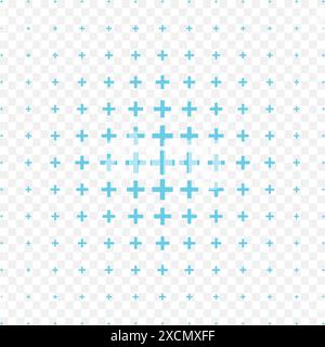 Medical cross or plus, abstract seamless background Stock Vector