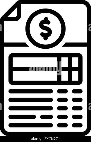 Icon for invoice, waybill Stock Vector