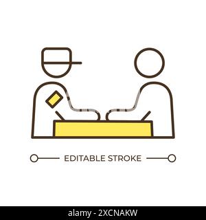 Army strategic leadership RGB color icon Stock Vector