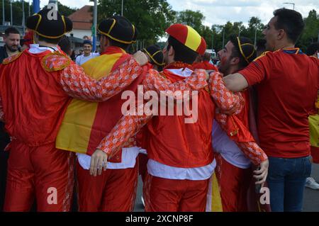 Berlin, Germany - June 15, 2024 - UEFA EURO 2024 - Before Croatia - Spain match outside Berlin Olympic Stadion. (Photo by Markku Rainer Peltonen) Stock Photo