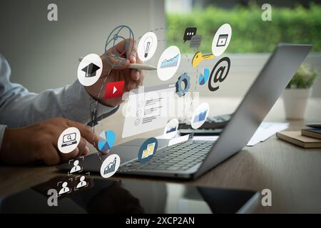 Data Analytics Statistics Big data analytics AI technology analyze SEO search Technology Information Stock Photo