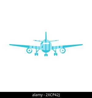 Airplane icon. Isolated on white background. From blue icon set. Stock Vector