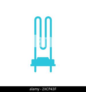 New washing machine heater. Isolated on white background. From blue icon set Stock Vector