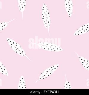 Bird Feathers seamless pattern texture design element Stock Vector