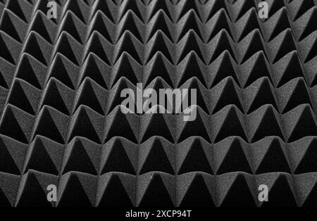 Black acoustic foam as an background. Stock Photo