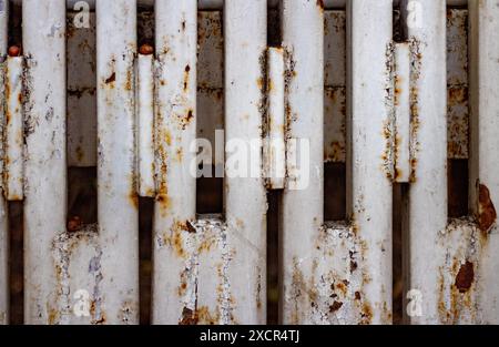 Rusty fence. Stock Photo