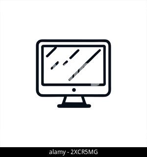 Simple Monitor Vector with Minimalist and modern design Stock Vector