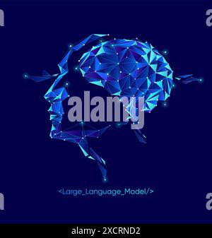 Illustration of abstract stream. Artificial intelligence. Big data, technology, data transfer, data flow, large language model, generative AI Stock Vector