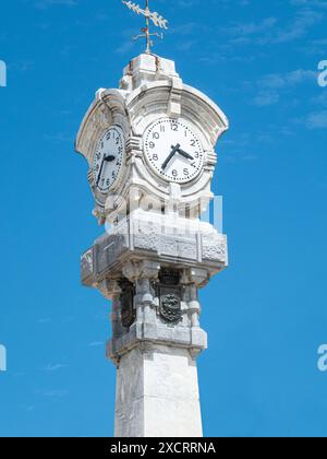 Watches on the beach promenade of La Concha in San Sebastian, Spain. Close up image with blue sky. Stock Photo