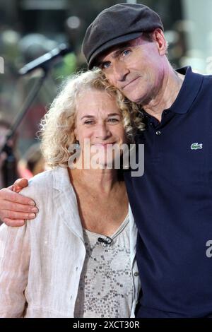 Carole King and James Taylor performing on NBC's TODAY Show Toyota Concert Series at Rockefeller Plaza in New York City on June 18, 2010.  Photo Credit: Henry McGee/MediaPunch Stock Photo