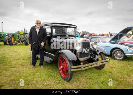 Cheshire Show, Clay House Farm, Flittogate Lane, Knutsford - 18 June 2024 - The 2024 Royal Cheshire County Show is a splendid homage to the idyllic Cheshire countryside, agriculture, delectable cuisine, and wholesome family entertainment. It features livestock competitions, equestrian events, local produce, crafts, and a food village with live cooking demonstrations by top chefs. The Show marked its 185th anniversary in the year 2023. Credit: John Hopkins/Alamy Live News Stock Photo