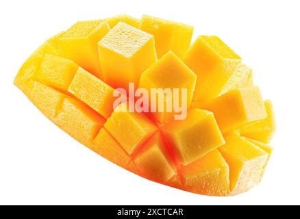 slices of mango isolated on a white background. Clipping path. Stock Photo