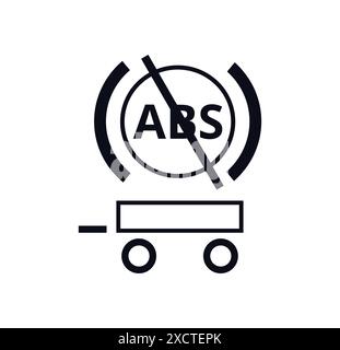 Antilock brake system not available symbol  Stock Vector