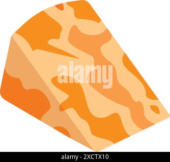 Orange and white object on white background Stock Vector