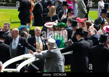 Ascot UK. 18th June, 2024. Jockey Billy Loughnane won the second race at Royal Ascot today, the Coventry Stakes riding horse Rashabar. Trainer Brian Meehan, Manton, Owner Manton Thoroughbreds IX. Credit: Maureen McLean/Alamy Live News Stock Photo