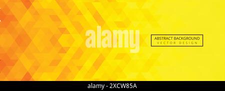 Abstract orange and yellow geometric banner background Stock Vector