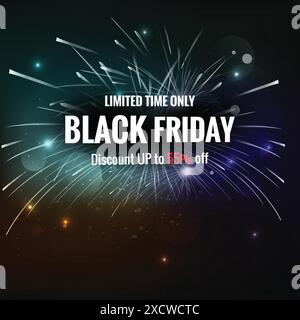 Black Friday exclusive sale poster creative background Stock Vector