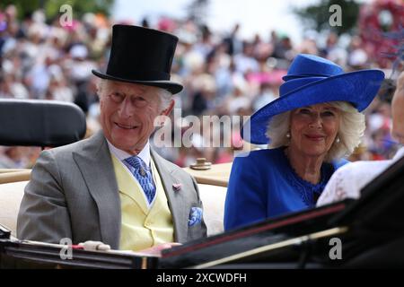 The Royal Ascot England UK 18th June 2024 led the Royal procession on the first day at of Royal Ascot Stock Photo