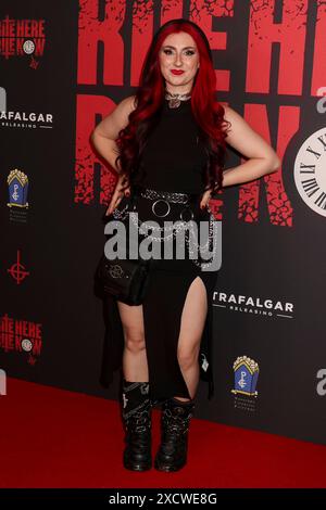 London, UK. 18th June, 2024. Knightenator attends the Rite Here Rite Now World Premiere at Picturehouse Central in Soho, London. Credit: SOPA Images Limited/Alamy Live News Stock Photo