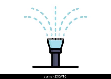 sprinkler icon. icon related to durability. colored outline icon style. watering elements vector illustration Stock Vector