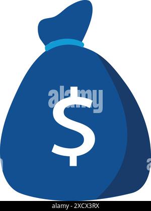 Dollar Money Cash Bag Black Yellow Isolated Vector Illustration Stock ...