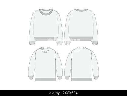 Crewneck sweatshirt template sale